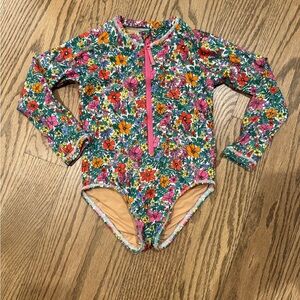 J. Crew Pink and Orange Rashguard Swim Top